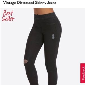 Never Worn Black Spanx Distressed Skinny Jean